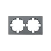 Рамка 2-м OSEN горизонт. квадрат сер. матов. LEZARD 743-7400-147