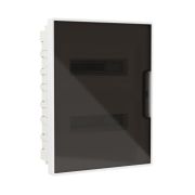 Щиток встраиваемый FRAME 24мод с тонированной дверцей с 4 шинами PEN (2шт на 8 отверст. и 2шт на 6 отверст.) бел. DKC F24B1WD