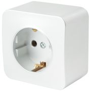 49302 Розетка 1-местная с/з открытой установки, 250В, 16А, IP20, серия София, белый, MST16-11-01