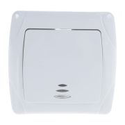 Выключатель 1-кл. СП Маргарита 10А IP20 с подсветкой бел. UNIVersal М0121