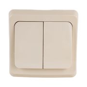 Выключатель 2-кл. СП Этюд 10А IP20 крем. SE BC10-002K