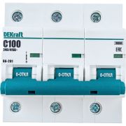 Выключатель автоматический модульный 3п C 100А 10кА ВА-201 DEKraft 13009DEK