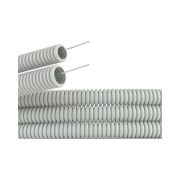 Труба гофрированная ПВХ гибкая легкая d32мм с протяжкой сер. (уп.25м) DKC 91932