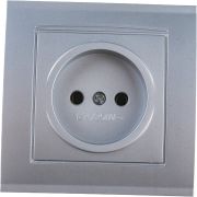 Розетка 1-м СП Бриллиант 16А IP20 без заземл. серебр. UNIVersal 7949834