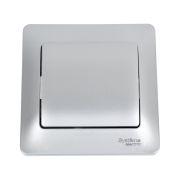 Выключатель 1-кл. СП Glossa 10А IP20 (сх. 1) 10AX в сборе алюм. SE GSL000312
