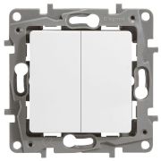 Выключатель 2-кл. СП Etika 10А IP20 250В 10AX безвинтов. зажимы механизм бел. IEK 672202