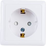 Розетка 1-м ОП Хит 16А IP20 250В с заземл. защ. шторки бел. SE RA16-138-B