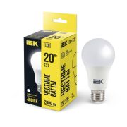 Лампа светодиодная 20Вт A60 грушевидная 4000К нейтр. бел. E27 230В IEK LLE-A60-20-230-40-E27