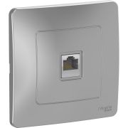 Розетка компьютерная 1-м СП Blanca RJ45 кат.5E алюм. SE BLNIS045003