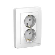 Розетка 2-м СП Blanca 16А IP20 250В с заземл. без защ. шторок бел. SE BLNRS001021