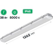 Светильник светодиодный SLIM-38/MILKY 37Вт 5000К IP65 4800лм ДСП накладной/подвесной CSVT ЦБ000009202