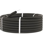 Труба гофрированная ПВХ гибкая легкая d20мм с протяжкой черн. (уп.100м) DKC 91920B