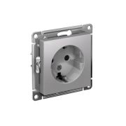 Розетка 1-м СП AtlasDesign 16А IP20 с заземл. защ. шторки механизм алюм. SE ATN000345