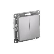 Выключатель 2-кл. СП AtlasDesign 10А IP20 (сх. 5) 10AX механизм алюм. SE ATN000351