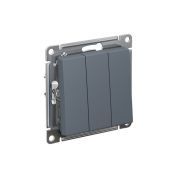 Выключатель 3-кл. СП AtlasDesign 10А IP20 (сх. 1+1+1) 10AX механизм грифель SE ATN000731
