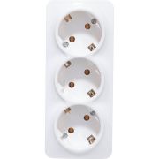 Розетка 3-м ОП 16А IP20 с заземл. бел. IONICH 1420