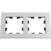 Рамка 2-м AtlasDesign Nature метал. серебр. SE ATN312102