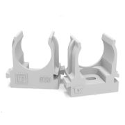 Держатель для труб (клипса) d20мм для монтажн. пистолета сер. в п/э Промрукав PR13.0120