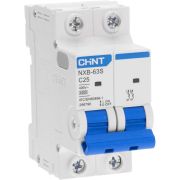 Выключатель автоматический модульный 2п C 25А 4.5кА NXB-63S (R) CHINT 296790