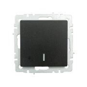 Выключатель 1-кл. СП BRITE ВС10-1-1-БрЧ 10А с индик. механизм черн. IEK BR-V10-1-10-K02