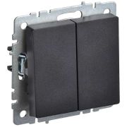 Выключатель 2-кл. СП BRITE ВС10-2-0-БрЧ 10А механизм черн. IEK BR-V20-0-10-K02