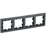 Рамка 4-м BRITE РУ-4-БрЧ черн. IEK BR-M42-K02