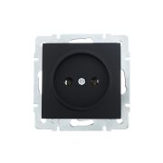Розетка 1-м СП Vesna без заземл. ПБТ механизм черн. бархат LEZARD 742-4288-121B