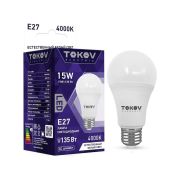 Лампа светодиодная 15Вт А60 4000К Е27 176-264В TOKOV ELECTRIC TKE-A60-E27-15-4K