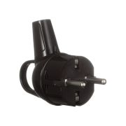 Вилка электрическая с заземл. 16А 220В черн. с кольцом Makel 10038