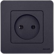 Розетка 1-м СП Inspiria 16А IP20 250В 2P механизм антрацит IEK 673713