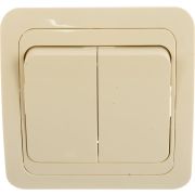 Выключатель 2-кл. СП Валери 10А IP20 сл. кость UNIVersal Б-В0023