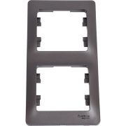 Рамка 2-м Glossa вертикал. графит SE GSL001306