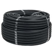 Труба гофрированная d20мм с протяжкой безгалоген. трудногорючая (FRHF) черн. (уп.100м) Plast EKF FRHF-20