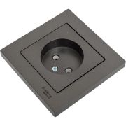 Розетка 1-м СП AtlasDesign 16А IP20 без заземл. в сборе мокко SE ATN000640