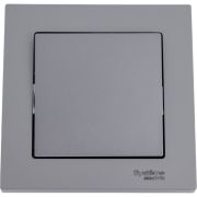 Выключатель 1-кл. СП AtlasDesign 10А IP20 (сх. 1) 10AX в сборе сталь SE ATN000912