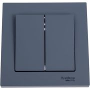 Выключатель 2-кл. СП AtlasDesign 10А IP20 (сх. 5) 10AX в сборе грифель SE ATN000752