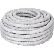 Труба гофрированная ПВХ легкая d20мм с протяжкой сер. (уп.20м) Эра Б0036989