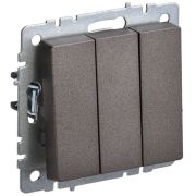 Выключатель 3-кл. СП BRITE ВС10-3-0-БрТБ 10А механизм бронза IEK BR-V30-0-10-K45