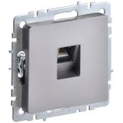 Розетка компьютерная СП RJ45 кат.5E BRITE РК10-БрС механизм сталь IEK BR-K10-1-K46