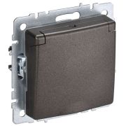 Розетка BRITE РСбш10-3-БрТБ 16А IP20 с заземл. защ. шторки с крышкой механизм бронза IEK BR-R16-16-K45