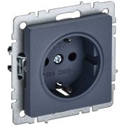 Розетка 1-м СП BRITE РС11-1-0-БрМ 16А с заземл. без защ. шторки механизм маренго IEK BR-R11-16-K35