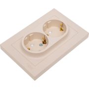 Розетка 2-м. AtlasDesign 16А с заземл. со шторками в сборе песочн. SE ATN001226