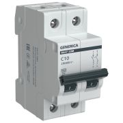 Выключатель автоматический модульный 2п C 10А 4.5кА ВА47-29М GENERICA MVA21-2-010-C-G