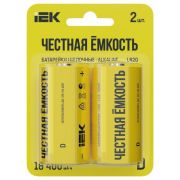 Элемент питания щелочной Alkaline LR20/D (блист.2шт) IEK ABT-LR20-OP-L02