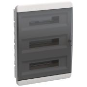 Корпус ЩРВ-П-54 TEKFOR IP41 черн. прозр. дверь пластик. IEK TF5-KP12-V-54-41-K01-K03